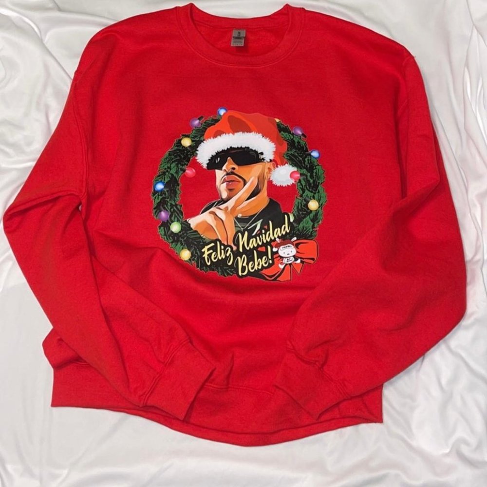 "Feliz Navidad Bebe!" Bad Bunny Sweatshirt